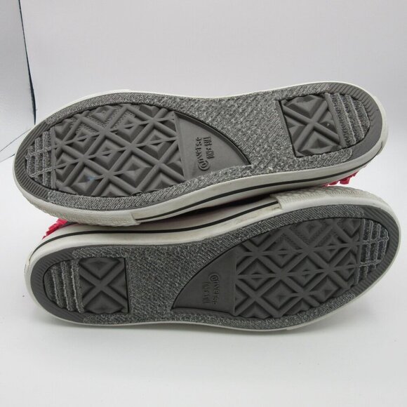 Converse One Star High Tops Girls Junior 3 Black Pink Skull Hearts - Picture 7 of 8